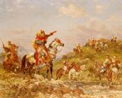 Arab Warriors on Horseback - 乔治·华盛顿